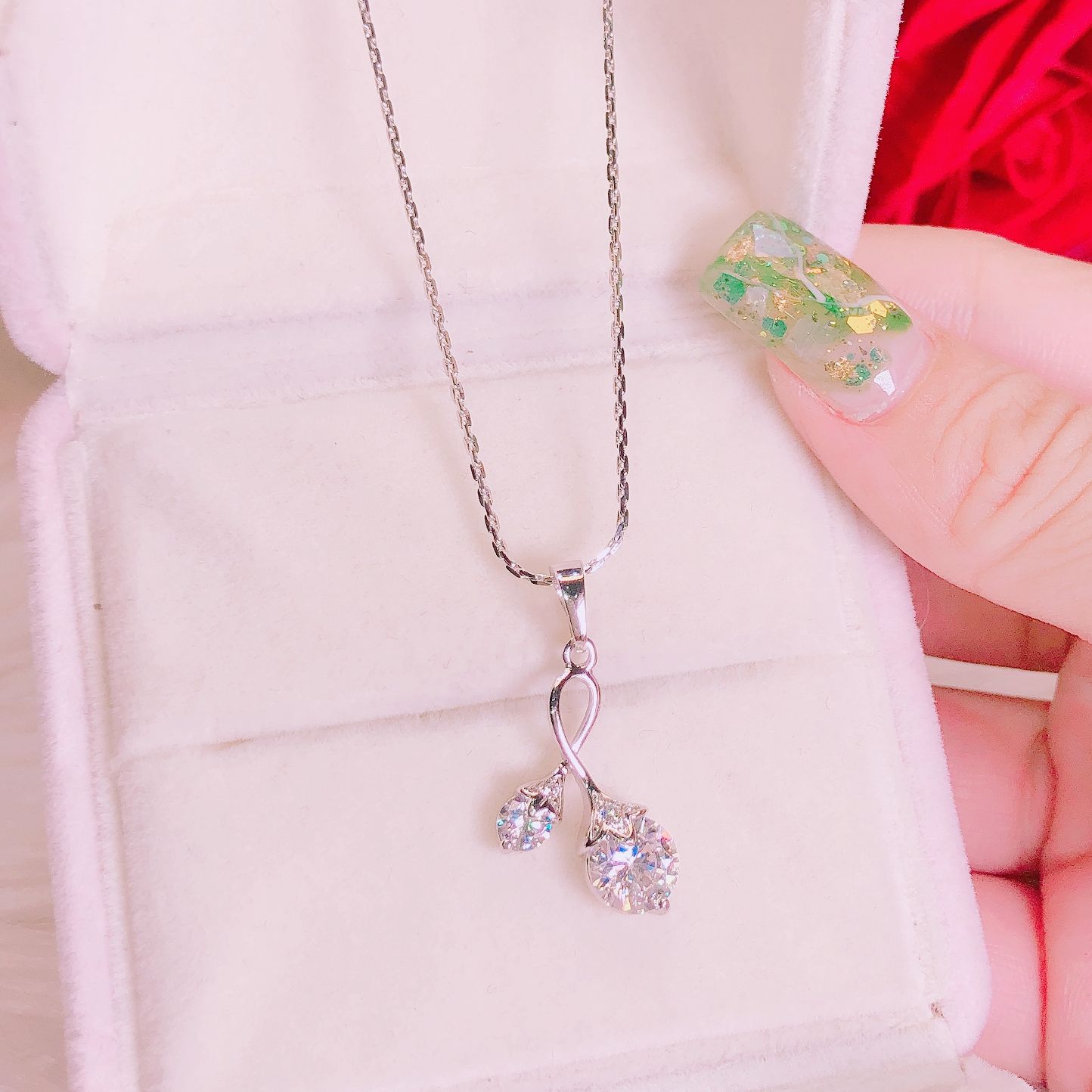 24K gold necklace, high fashion women chain, Diamond women necklace, 950 sterling silver chain, super high quality gold chains, beautiful chains, gado dc633 white gold platinum necklace-non-black commitment