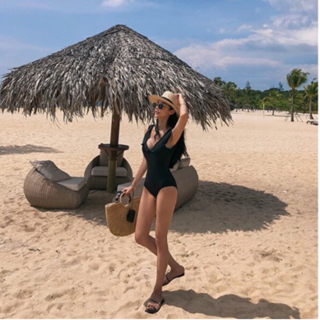 [BÁN CHẠY] Bikini 1 mảnh viền bèo baby