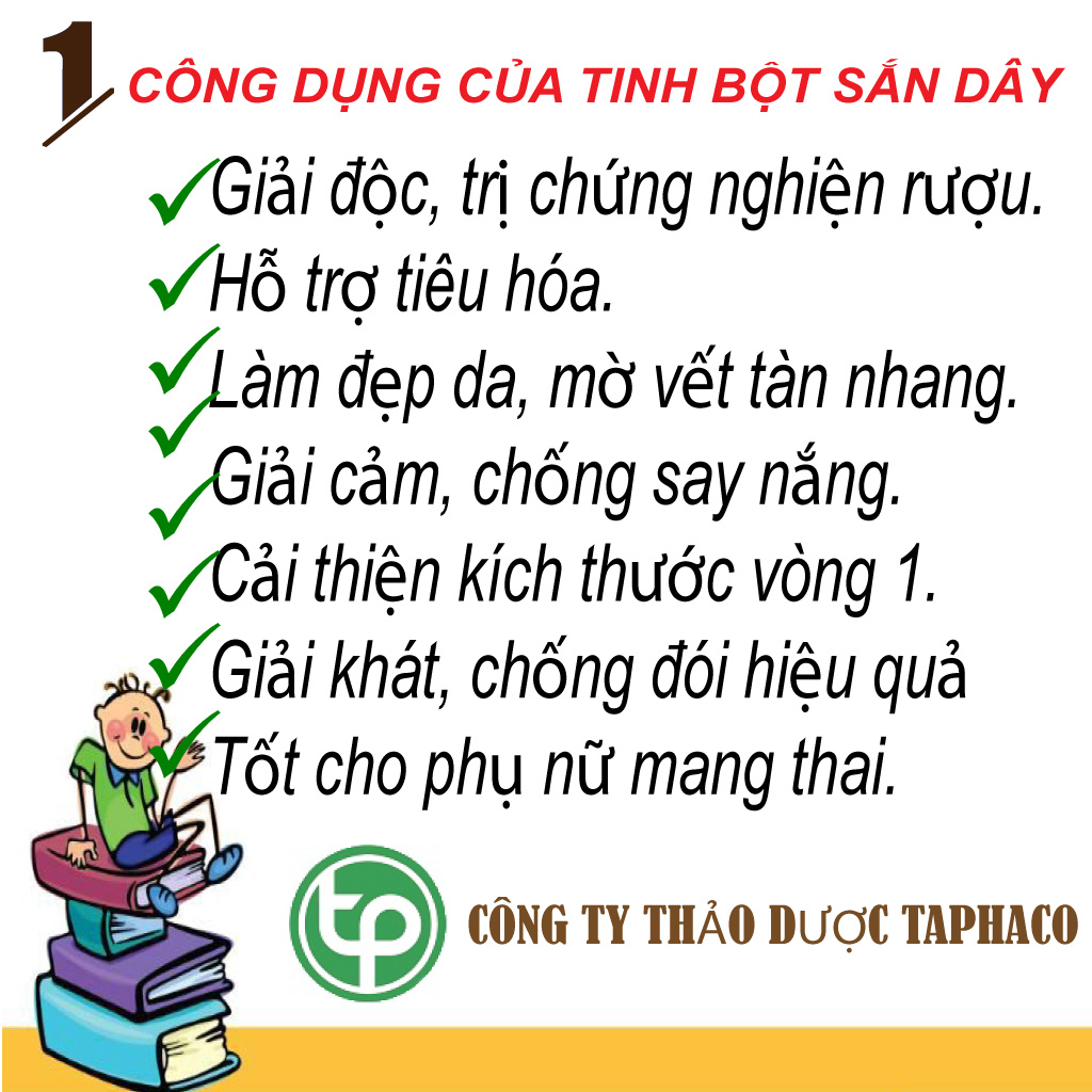 Tinh bột sắn dây nguyên chất 500g - Thảo Dược Tấn Phát