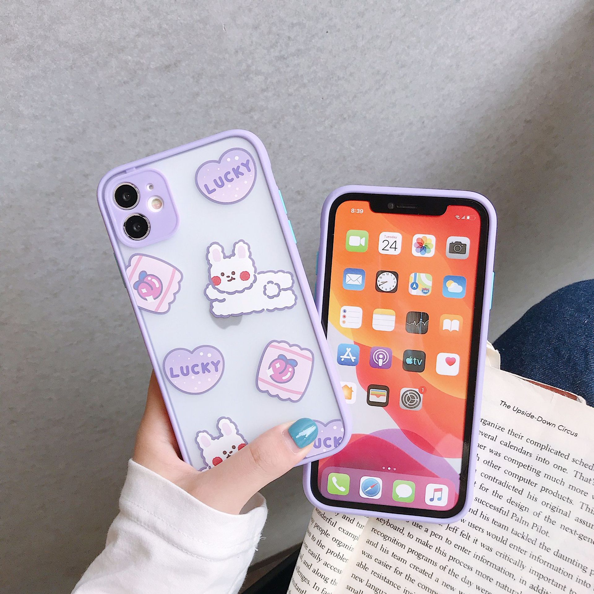 Ốp Lưng Nhám Chống Sock Va Đập Bảo Vệ Camera Bear Lucky
