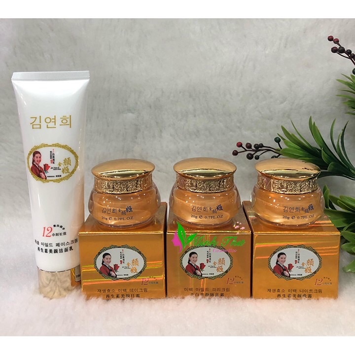 Bộ Kem JIN YAN JI Hàn Quốc chính hãng Trắng Da Sạch Nám