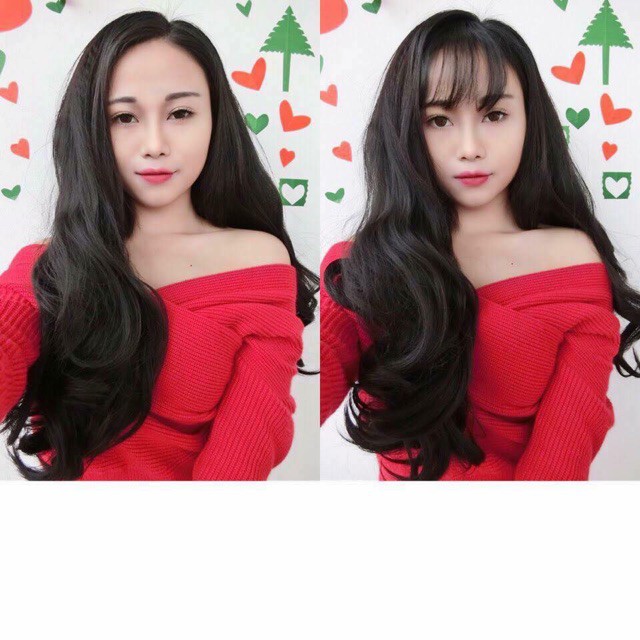 tóc mái giả Tóc mái thưa tóc - hàng móc tay