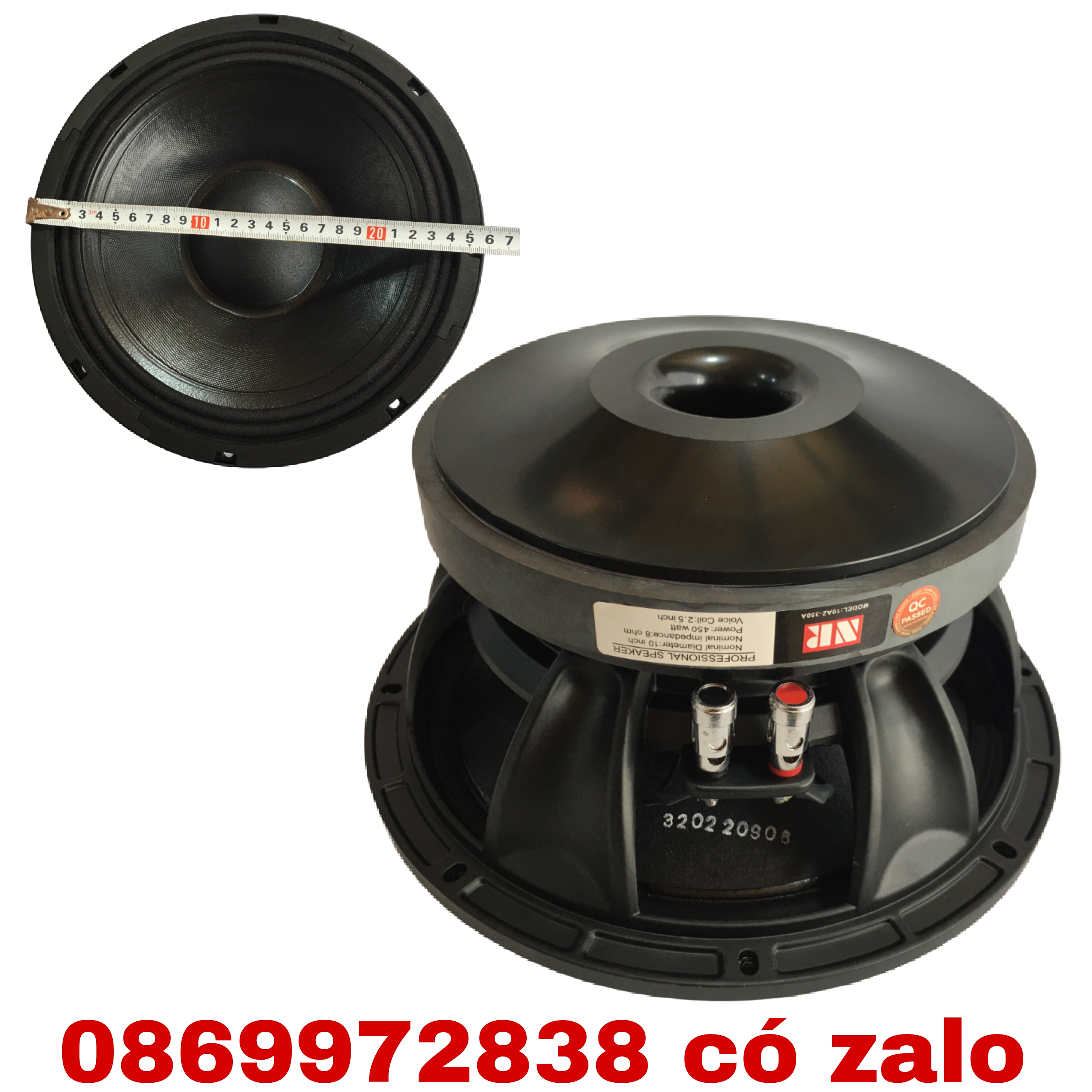 HÀNG CHUẨN SỊN - LOA BASS 25 NR AUDIO TỪ 190  CÔN 75MM KHUNG NHÔM - GIÁ 1 CHIẾC