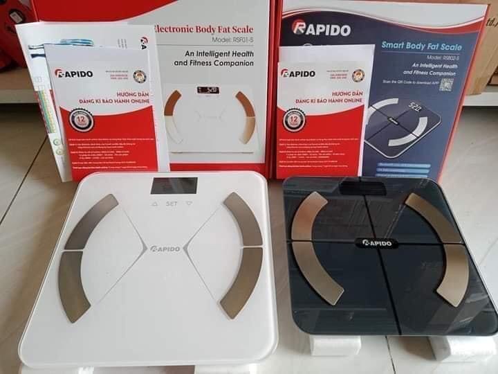 Cân sức khỏe thông minh Rapido RSB02-S đo 11 chỉ số (Có bluetooth)