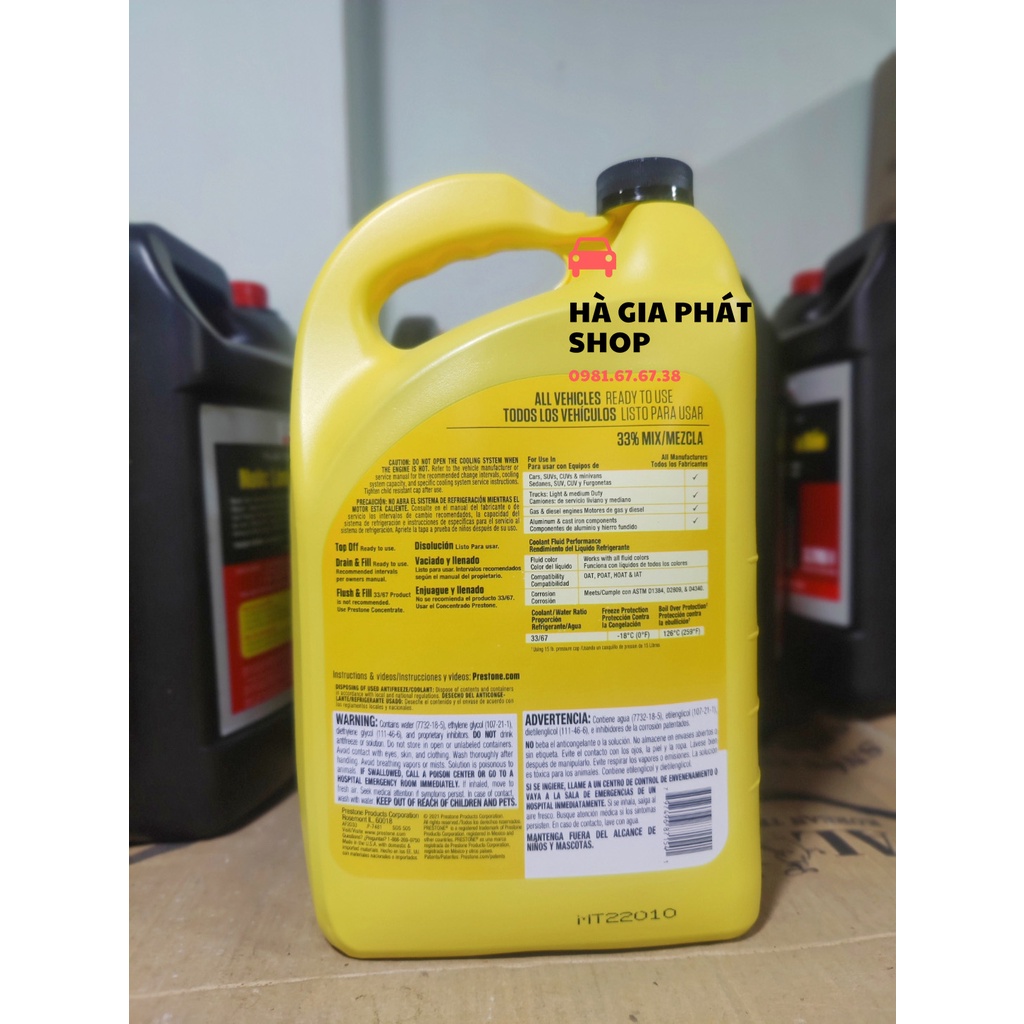 Nước Làm Mát Động Cơ PRESTONE PRECISION BLEND USA