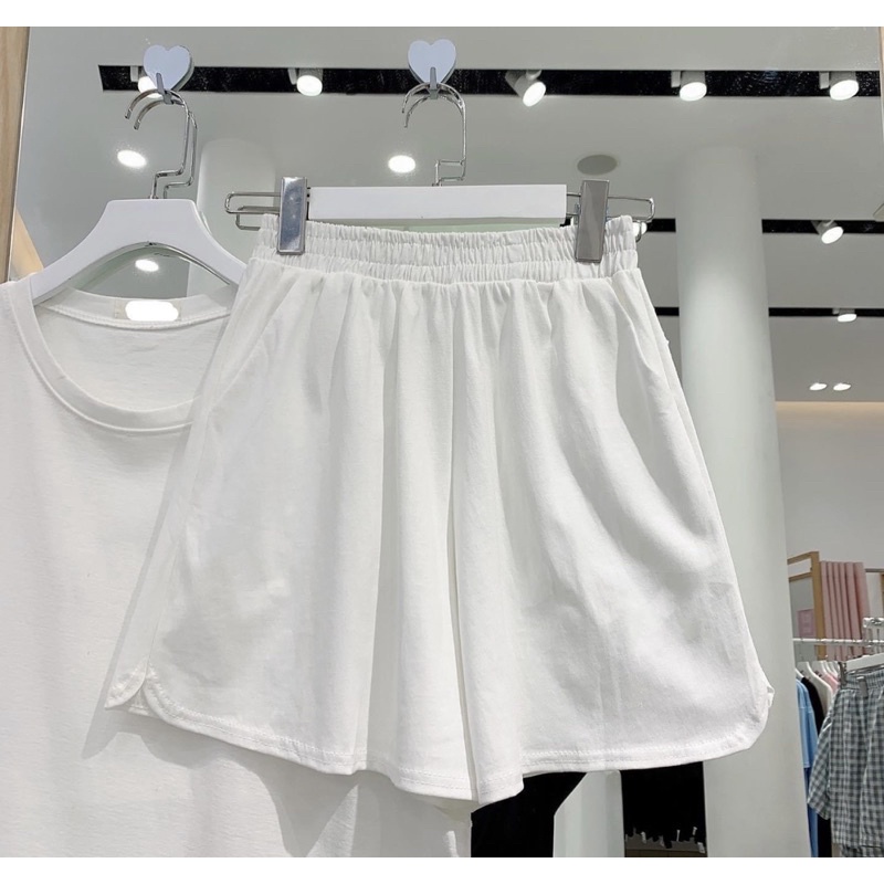 QUẦN SHORT ĐÙI + SET 2 MÓN ÁO TANKTOP ( KÈM ÁO BA LỖ)