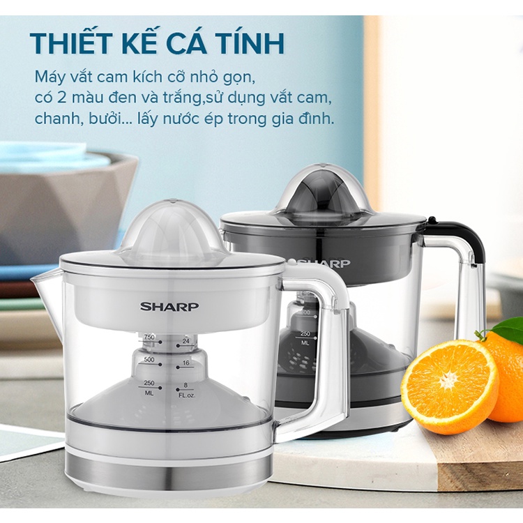 Máy Vắt Cam Sharp EJ-J407-BK/WH - Hàng Chính Hãng