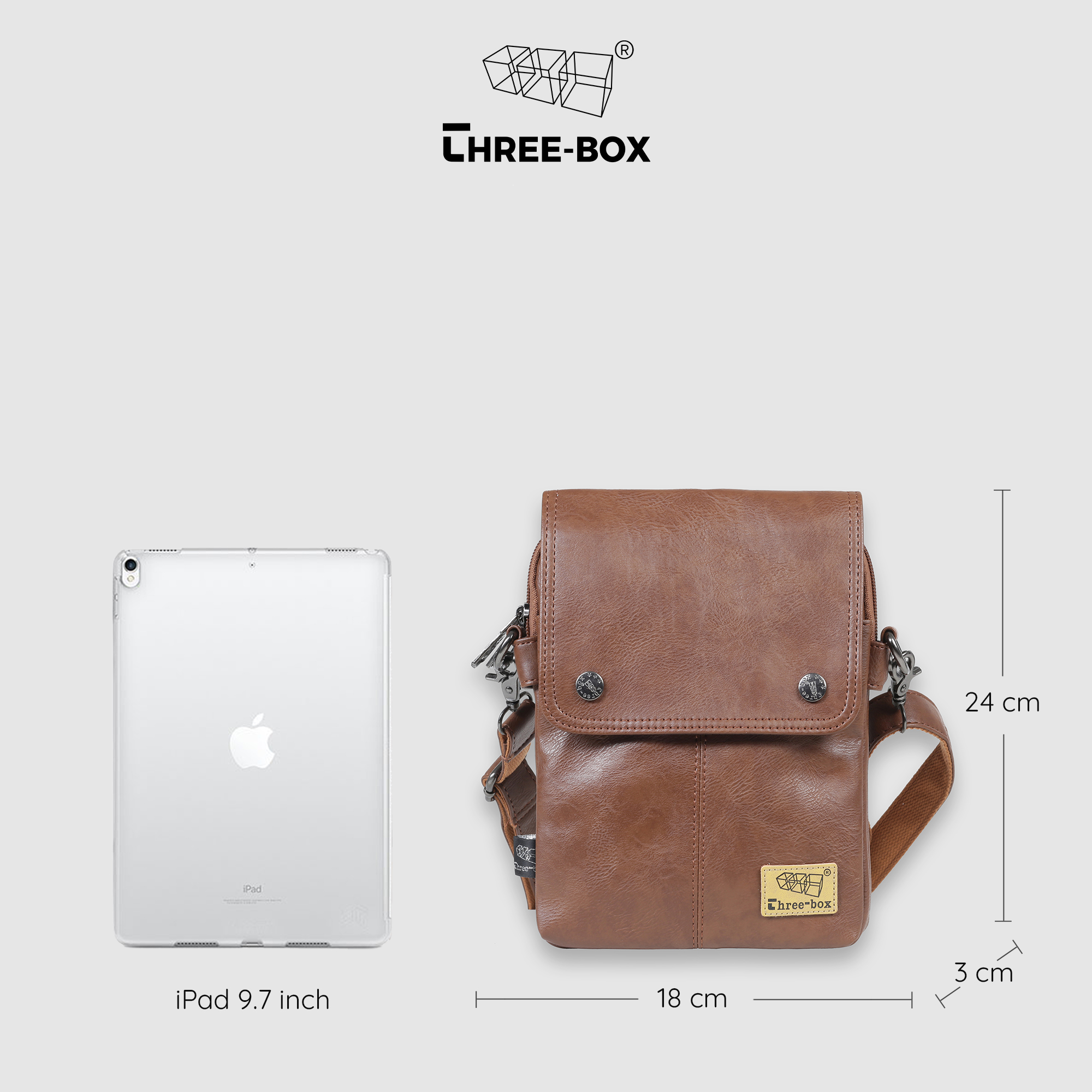 Túi chéo da PU dáng nhỏ Three-box - MS6388