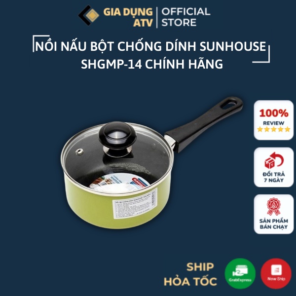 Nồi nấu bột cho bé ăn dặm , nồi nấu bột cho bé , nồi nấu bột chống dính , nồi nấu bột sunhouse , nồi nấu bột trẻ em , nồi nấu bột , nồi quấy bột chống dính Sunhouse SHGMP-14 chính hãng