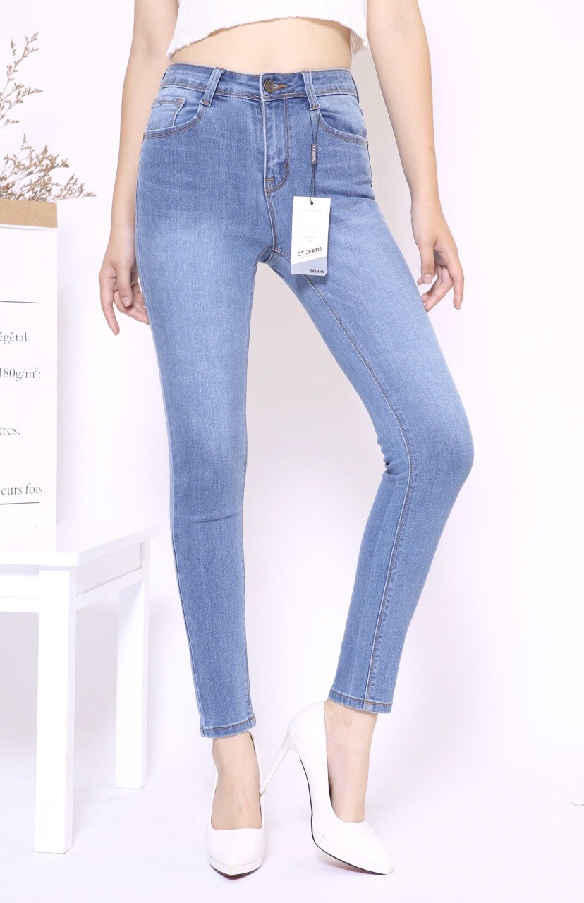 Quần jean nữ co giãn lưng cao jean nữ co giãn cao cấp size 25-35