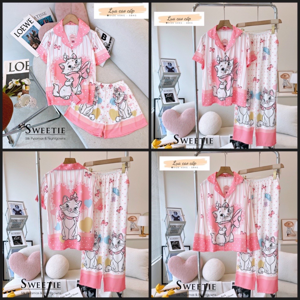 [HCM] (40-58kg) Đồ bộ pijama đùi chất lụa cao cấp in 3D. Đồ bộ lụa cao cấp pijama TNQD. Đồ bộ lụa cao cấp TNQD. Đồ bộ TDQD . Đồ bộ TNQD. Đồ bộ BOO BOO. hongduyen_2188.
