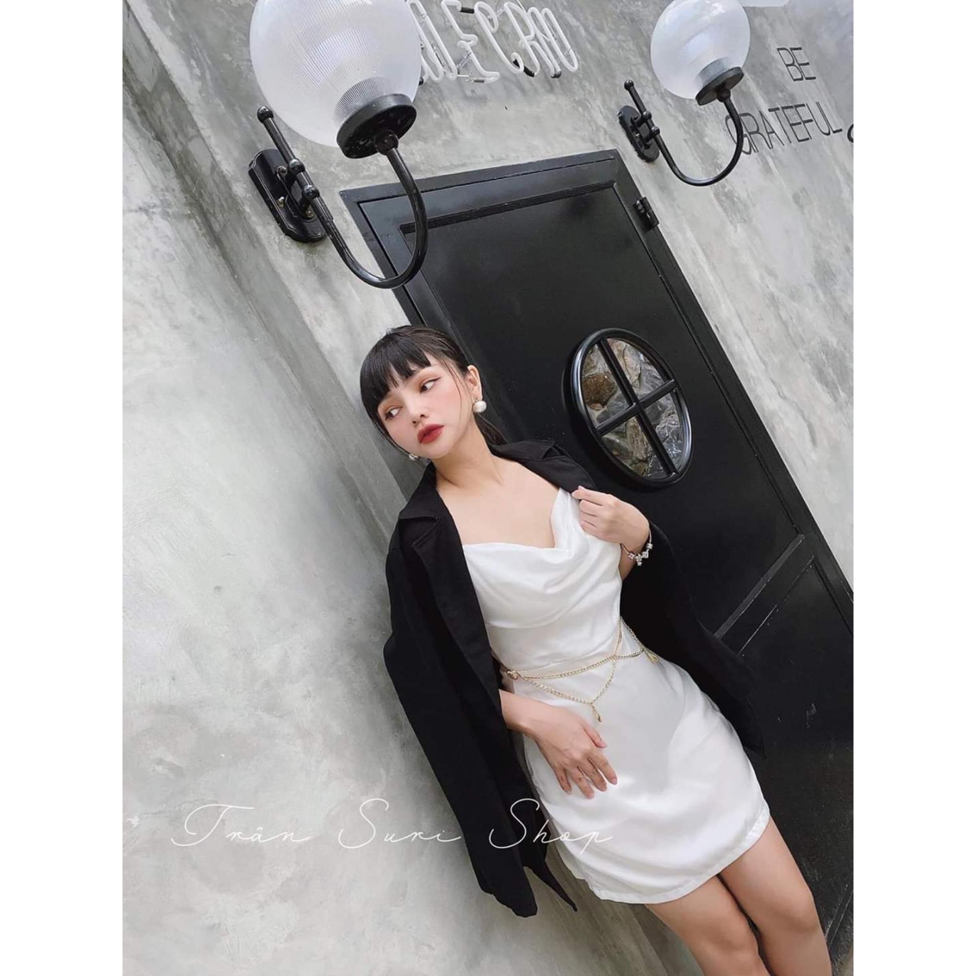 sét áo vest đầm body phi cổ đổ