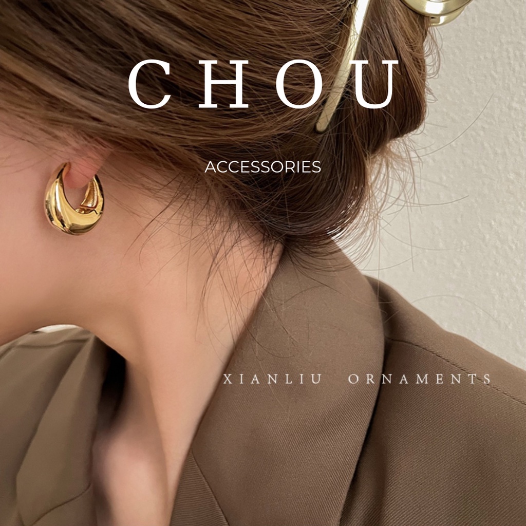 Bông Tai, Khuyên Tai Basic Oval | CHOU ACCESSORIES |