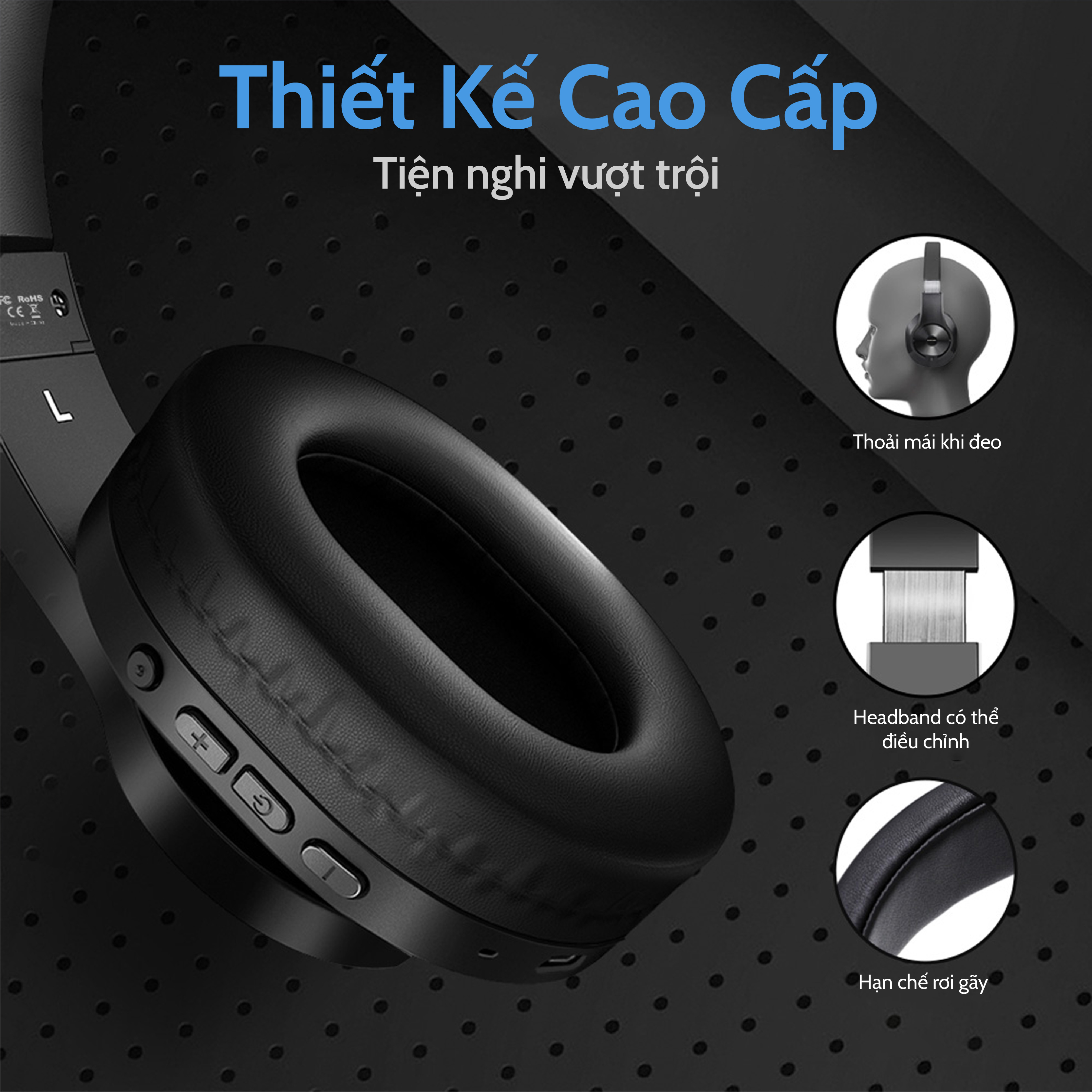 Tai Nghe Bluetooth Headphone OneOdio JS18 Chính Hãng