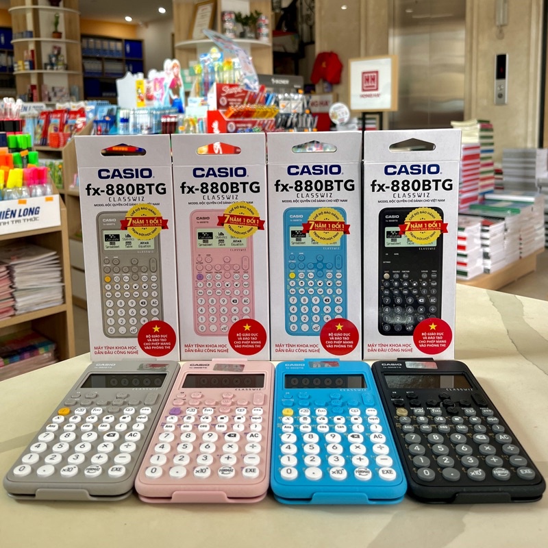 Máy tính Casio FX 880 BTG Màu Đen (Chính hãng 100%) bảo hành 7 năm