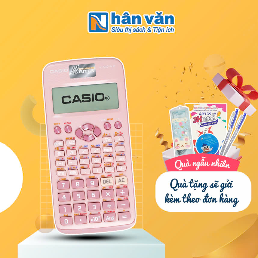 Máy Tính CASIO FX580 VN X-PK - Màu Hồng - Chính Hãng Bảo Hành 7 Năm