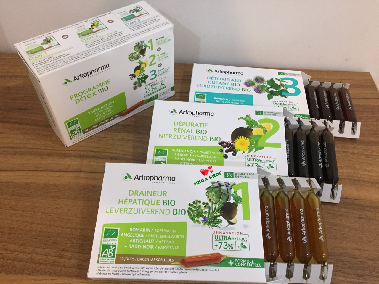 DETOX THẢI ĐỘC GAN - THẬN - DA Arkopharma Programme Detox Bio 30 ngày - Hàng Pháp