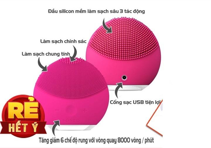 Máy rửa mặt [ GIÁ CỰC SỐC ] Máy massage chăm sóc da mặt Máy Rửa Mặt Mini Silicon Mềm Mại