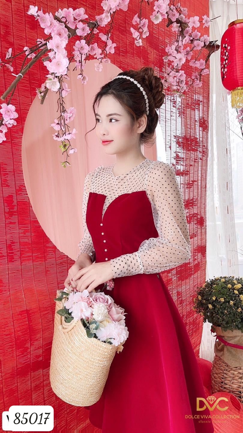 Đầm umi phối lưới siêu xinh siêu xinh thời trang cổ trang cho các nàng kb fashion