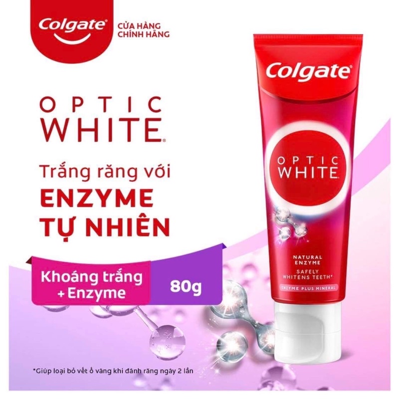 Kem đánh răng Colgate Optic White Plus Shine làm trắng sáng răng 100g