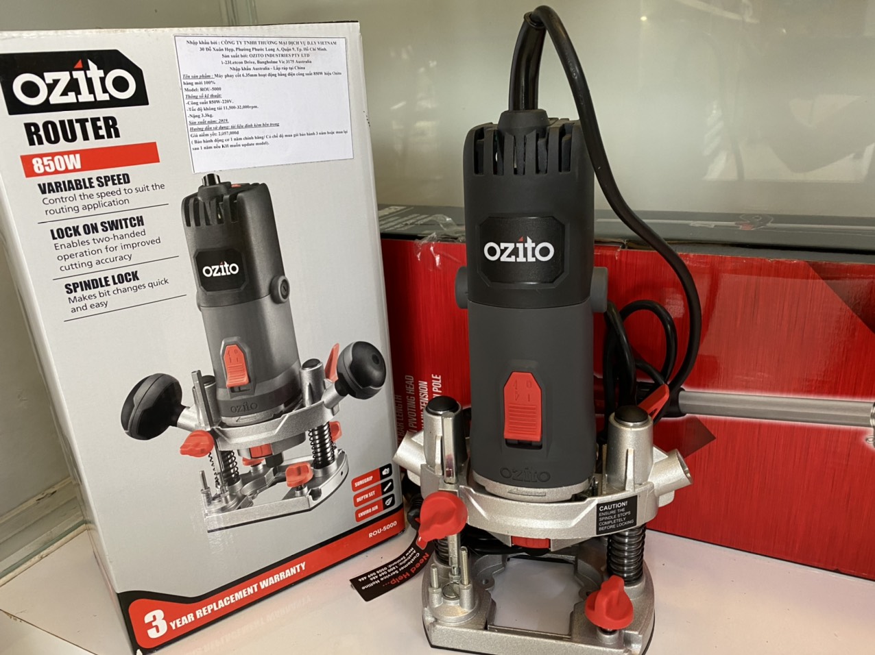 [HCM]MÁY PHAY ĐIỆN HIỆU OZITO ROU-5000 MỚI 100% NHẬP KHẨU AUSTRALIA
