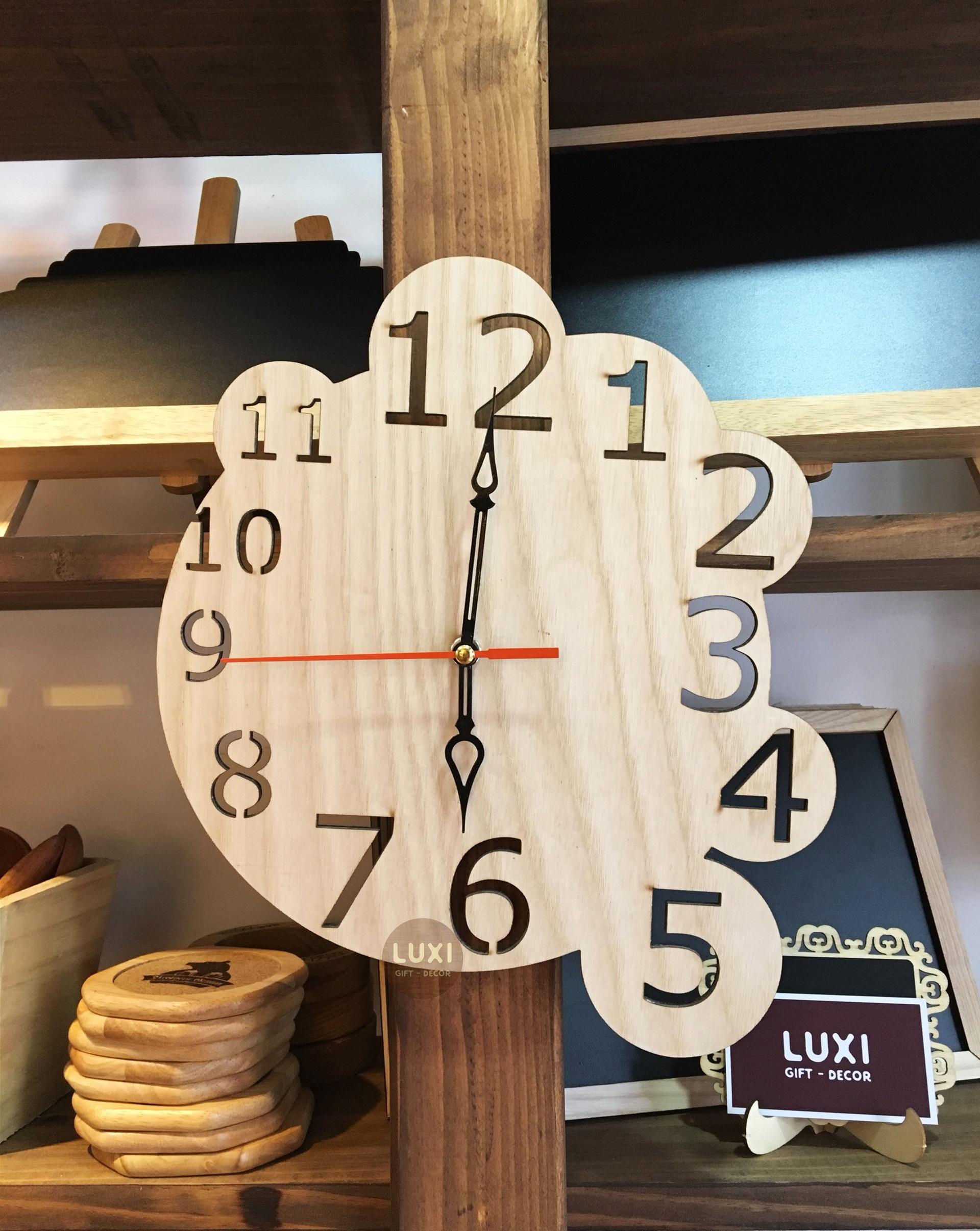 Đồng hồ gỗ treo tường mã 04 LUXI decor