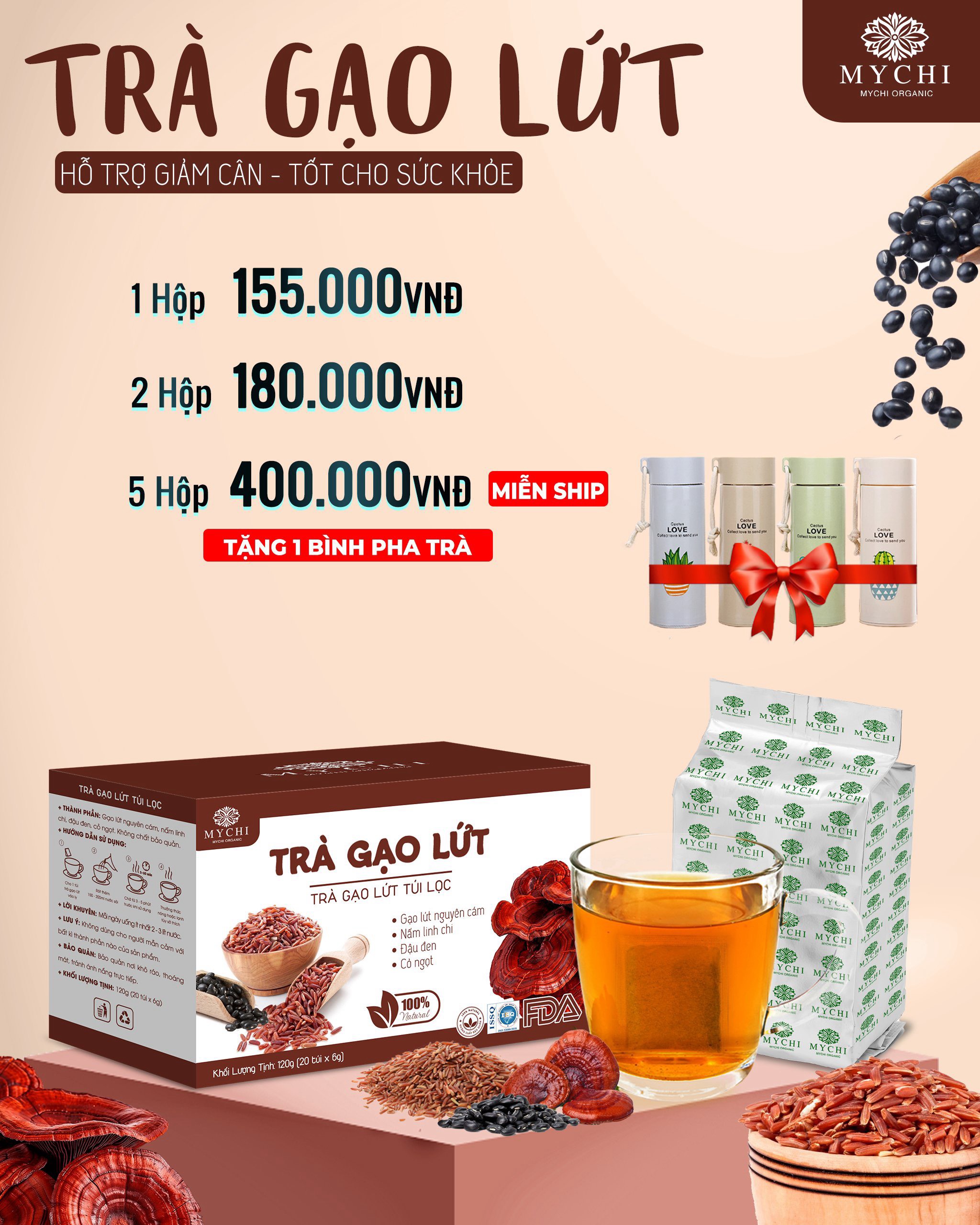 TRÀ GẠO LỨT (Chính Hãng)