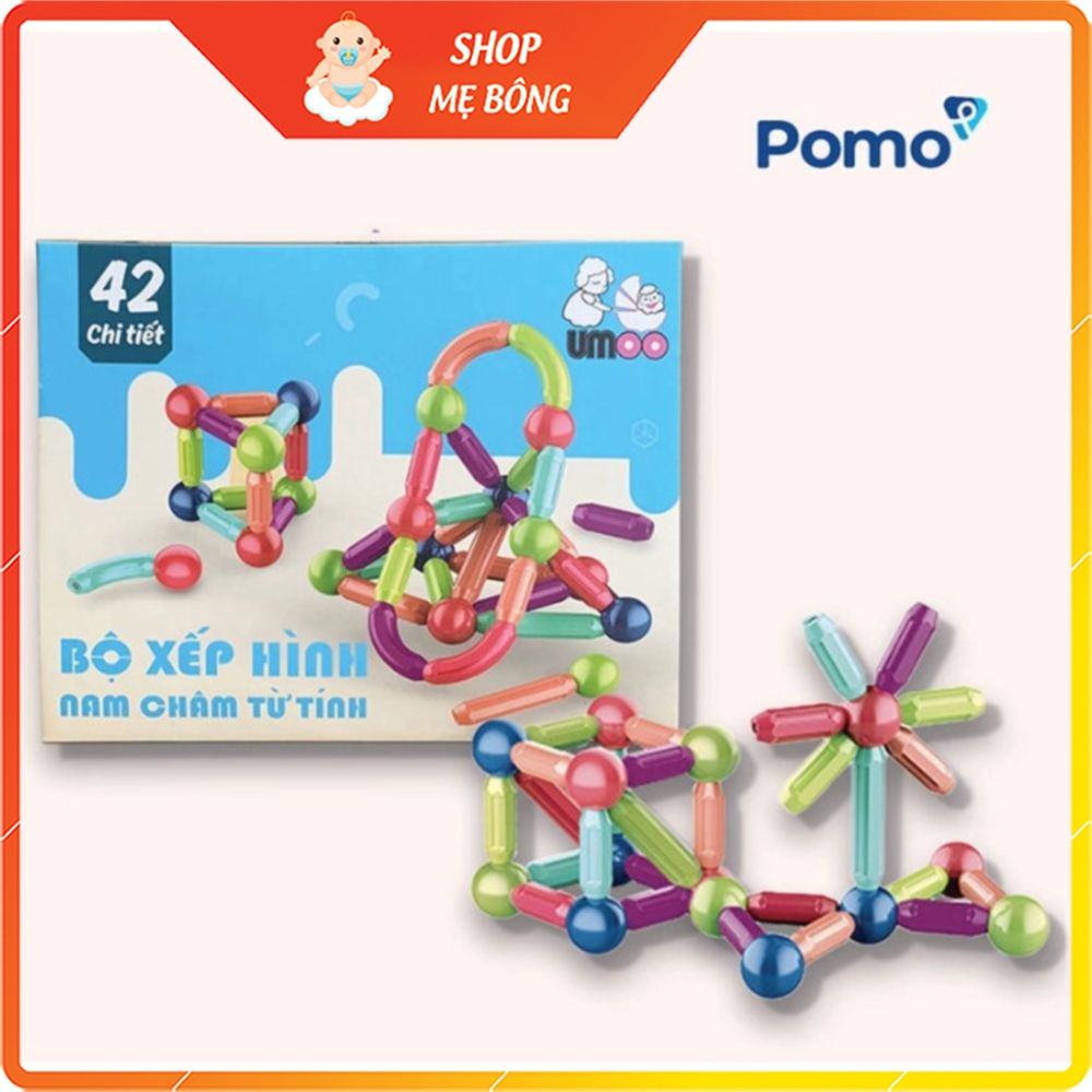 Bộ xếp hình nam châm từ tính 42 chi tiết cho bé thỏa thích sáng tạo