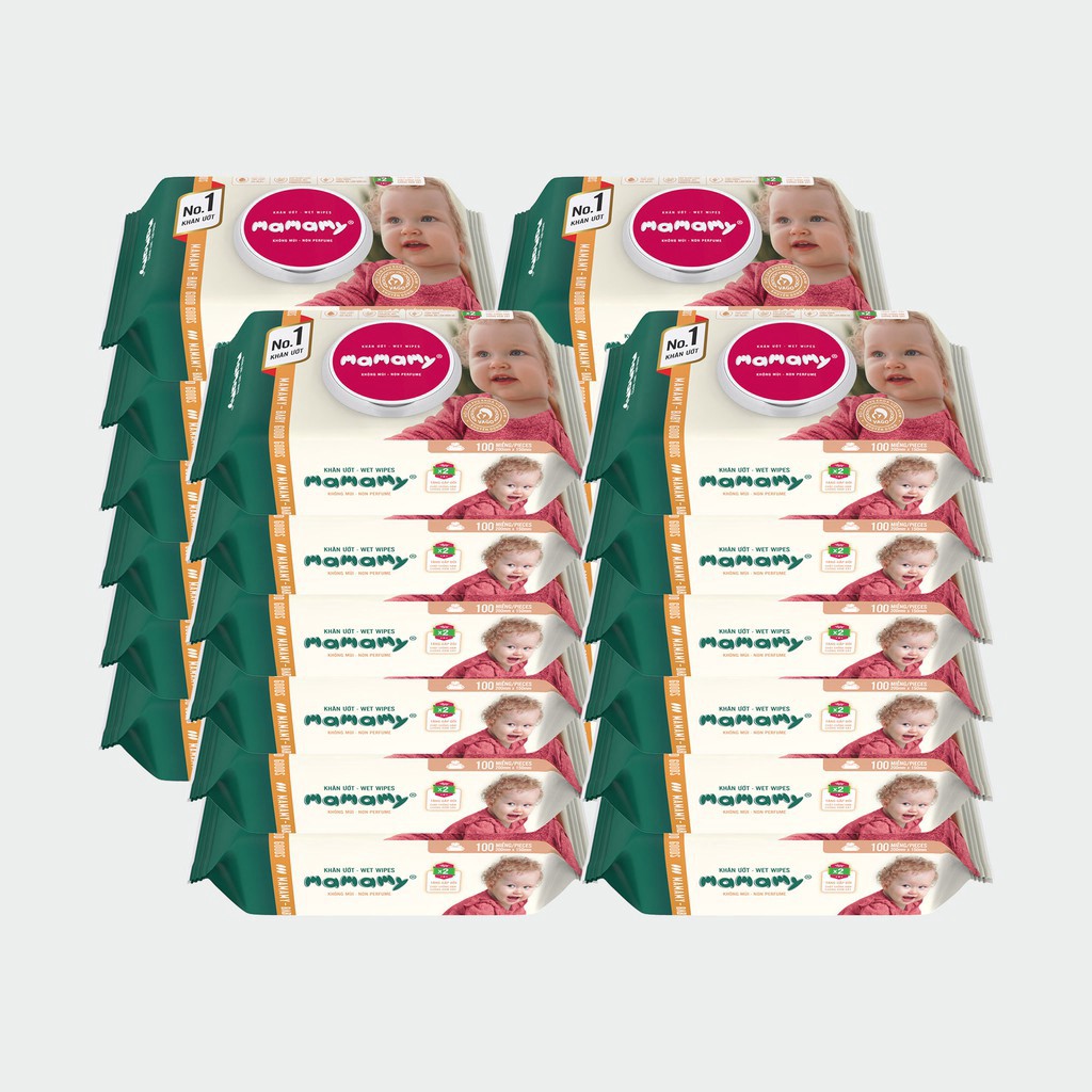 Combo 24 Gói Khăn Ướt Mamamy 100 Tờ/gói (1 THÙNG)