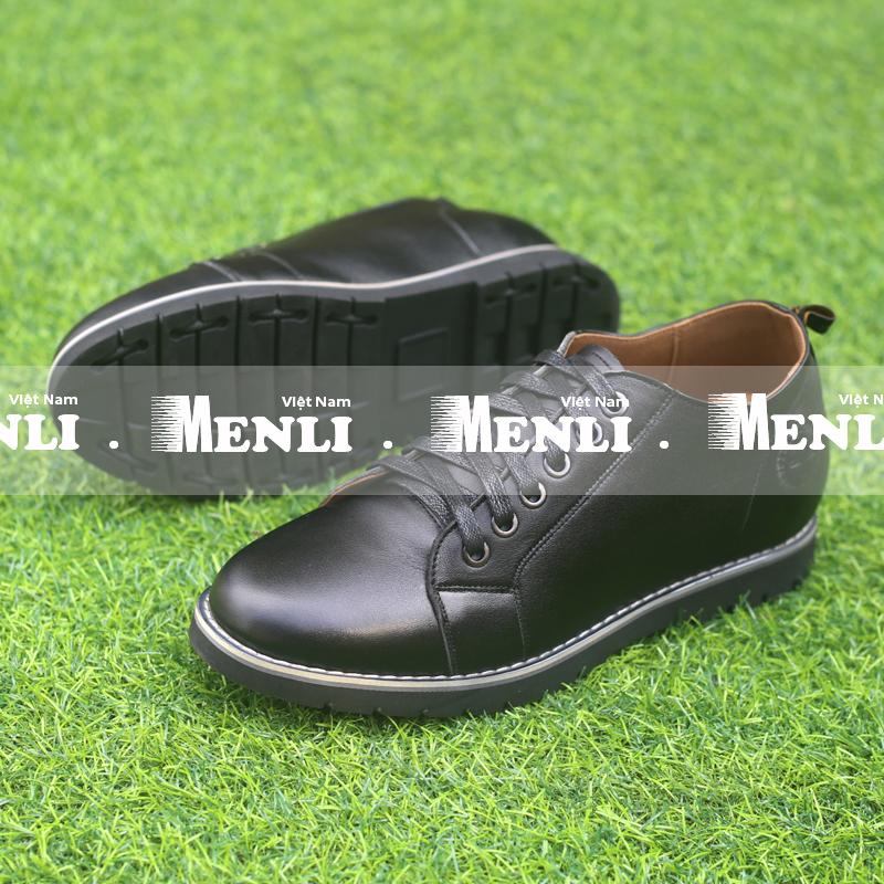 [DA BÒ] Giày công sở nam MENLI TCLZ14 tăng chiều cao 6.5cm.