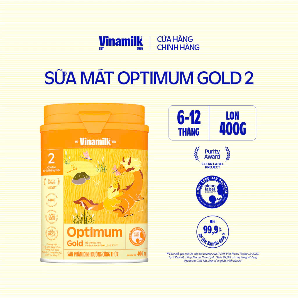(Mẫu Mới Có Tích Điểm) Sữa Bột OPTIMUM GOLD 2 400G.