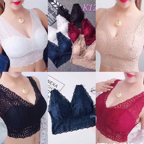 Áo Bra Đệm Ngực Ren Hoa K121