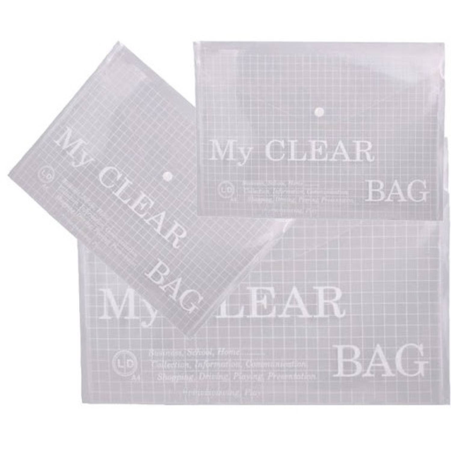 Combo 10 cái Bìa nút A4/F4 My Clear Bag