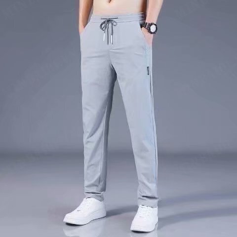 Quick-drying Stretch Men's Sweatpants Super Stretchy Fabric Smooth and Water-proof