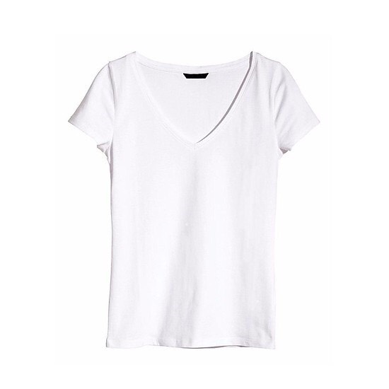 Áo thun nữ cổ tim dáng basic