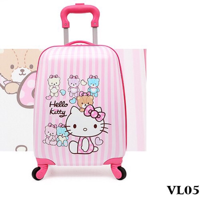 VALI HELLO KITTY 18 INCH (IN 2 MẶT) , VALI CHO BÉ GÁI