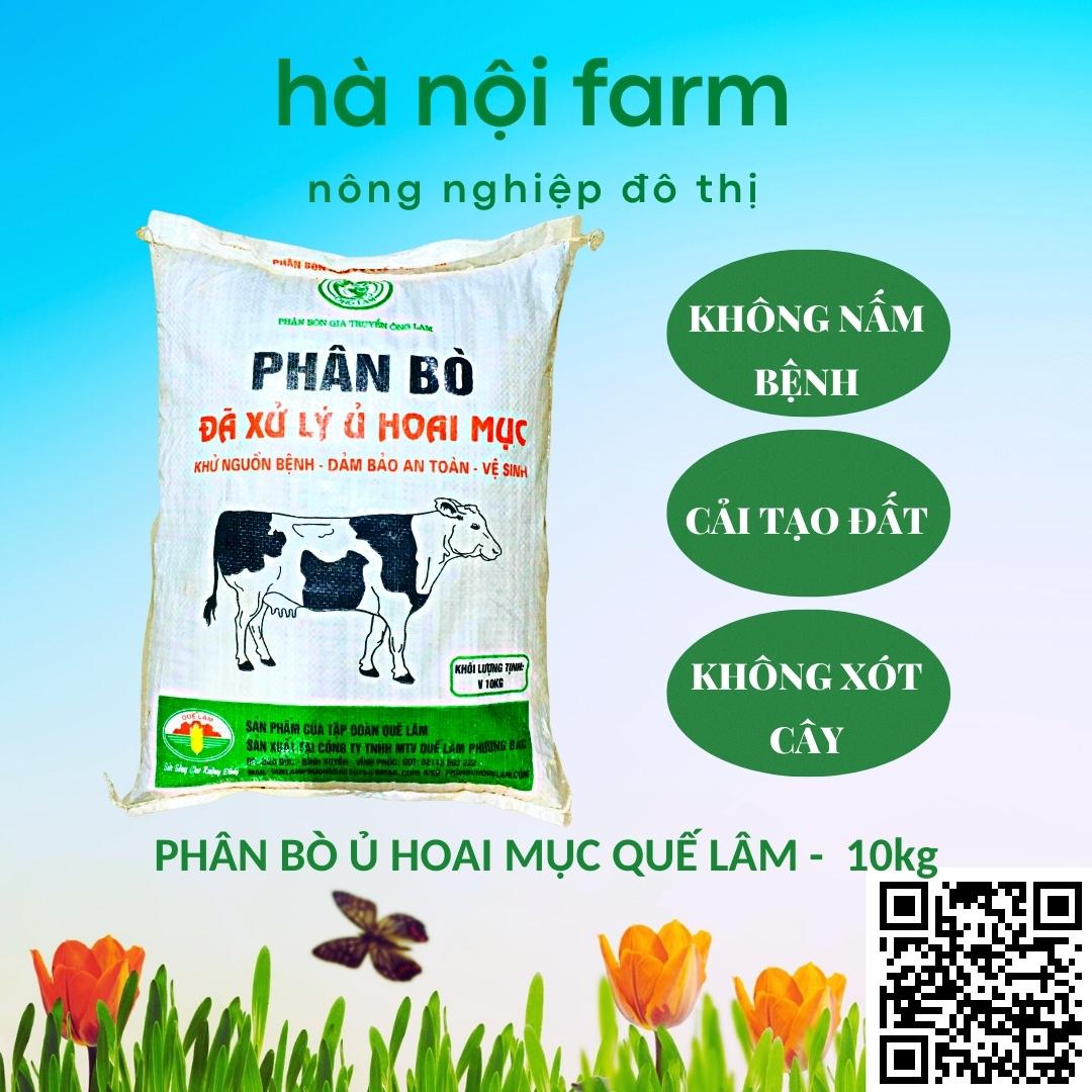 Bao 10kg Phân bò hoai mục đã xử lý Quế Lâm bao vàng