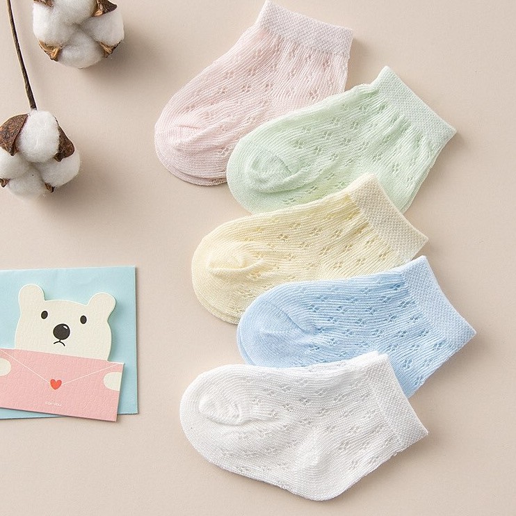 Sét 5 Đôi Tất Lưới Cho Bé ngắn cổ loại mỏng