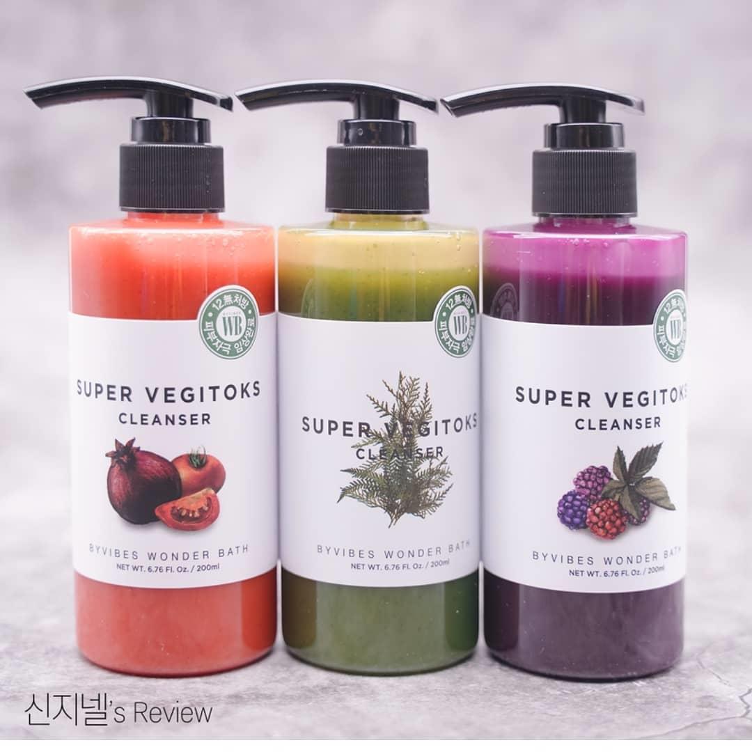 Sữa rửa mặt rau củ thải độc Super vegitoks cleanser Wonder bath 300 ml