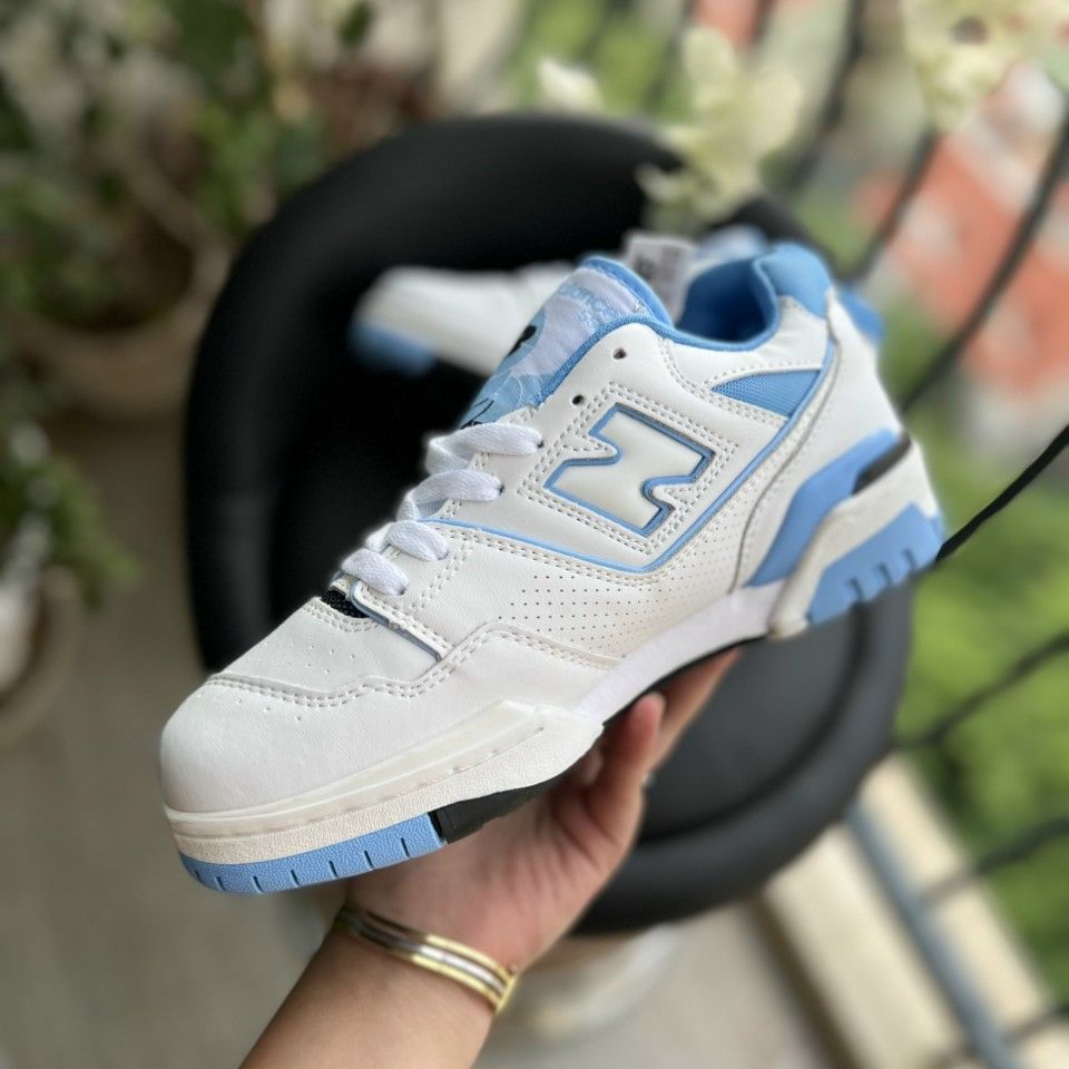 Giày New Balance 550 "UNC White University Blue", giày thể thao