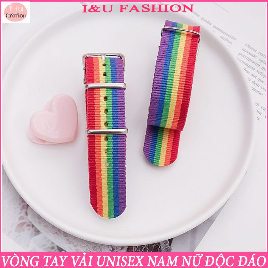 Vòng tay Nam Nữ , vòng tay đôi , vòng tay nhóm lục sắc chất liệu vải vô cùng độc đáo và nổi bật , có thể dễ dàng điều chỉnh kích thước VT-30