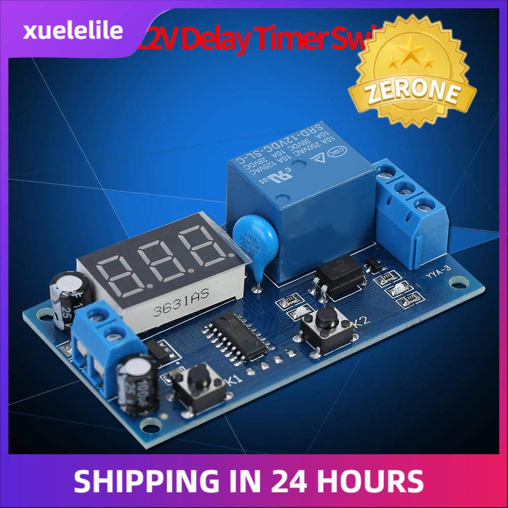 DC 12V Cycle Delay Timer Timer Module Switch Adjustable Relay Module Board Infinite Loop with LED Display