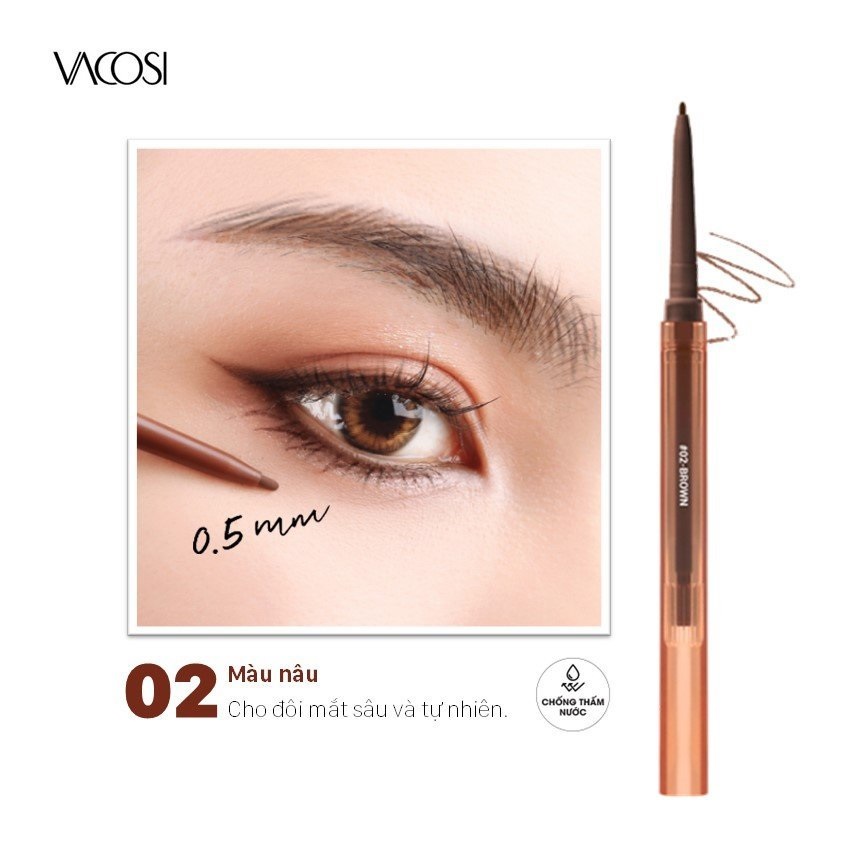 Chì Vặn Kẻ Mắt Dạng Gel Vacosi Styling Twist Liner 5ml [Bản Gold]