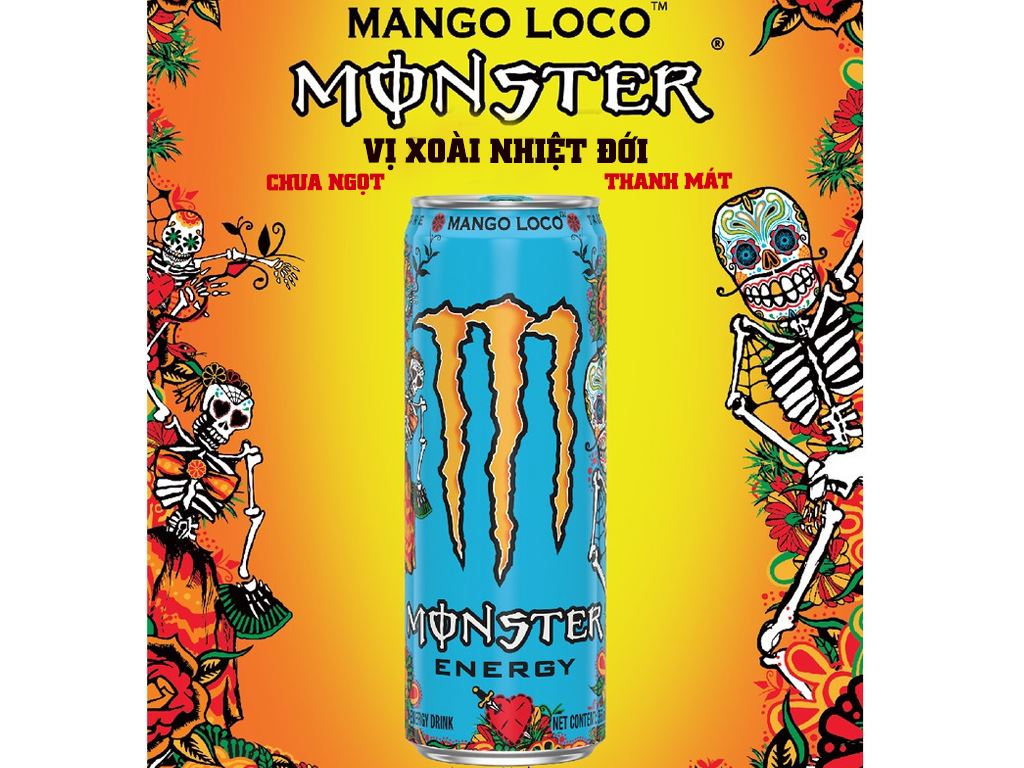 [Siêu thị WinMart] -Nước tăng lực Monster Mango Loco lon 355ml