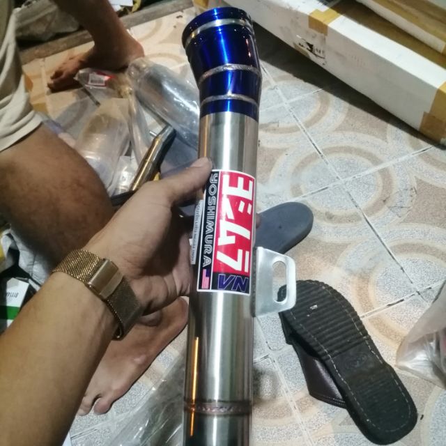 pô xe máy inox không nỉ pô - 2023 kou  (Có Video )