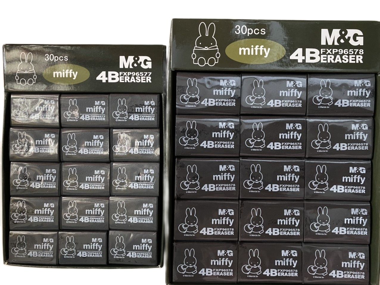 Gôm 4B Đen Miffy M&G 96578 đại/ 2 gôm trung
