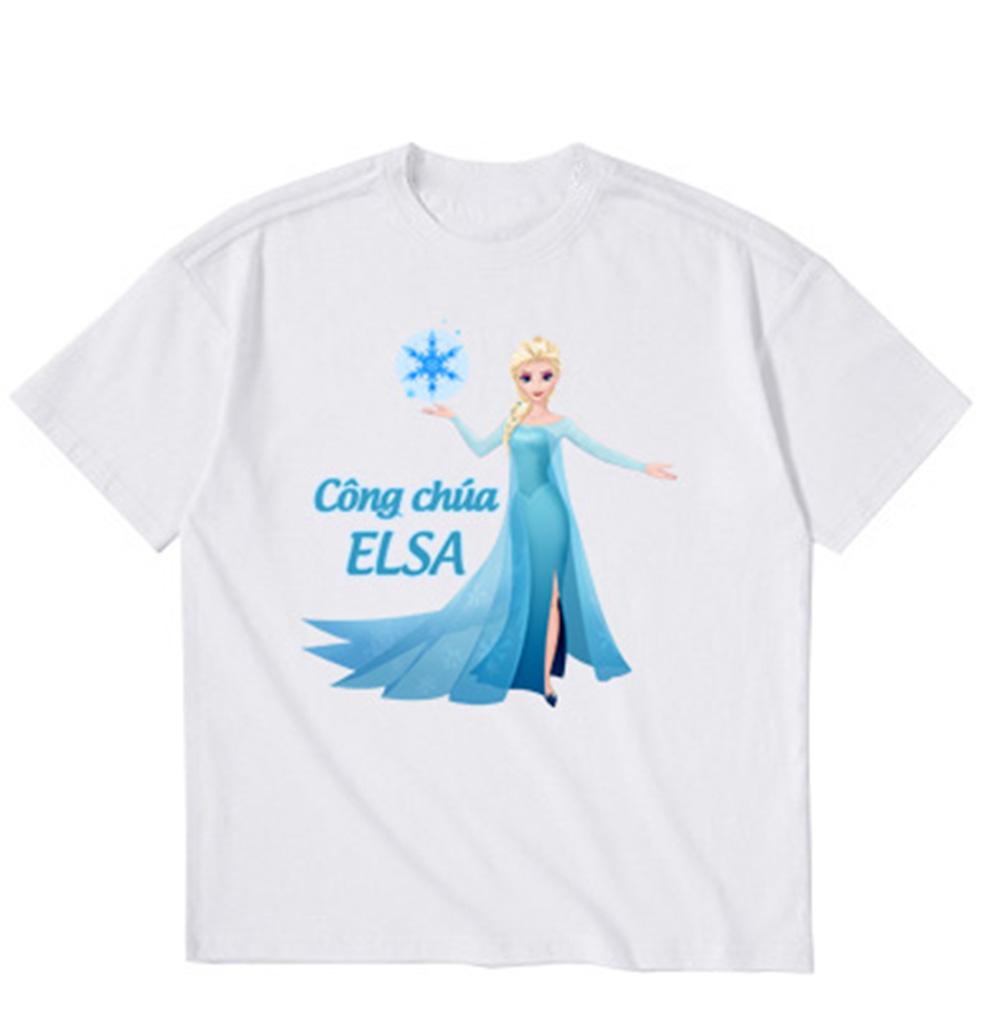 HCMÁo thun bé gái Công Chúa Elsa Thời Trang Elsa