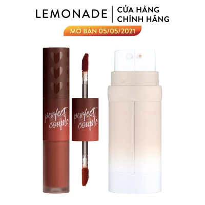 Combo Lemonade Kem nền Perfect Couple Dual Foundation 30g và Son kem Perfect Couple Lip Fashionistar 8g