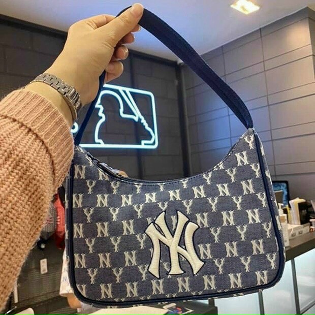 Denim Mlb Underarm Bag