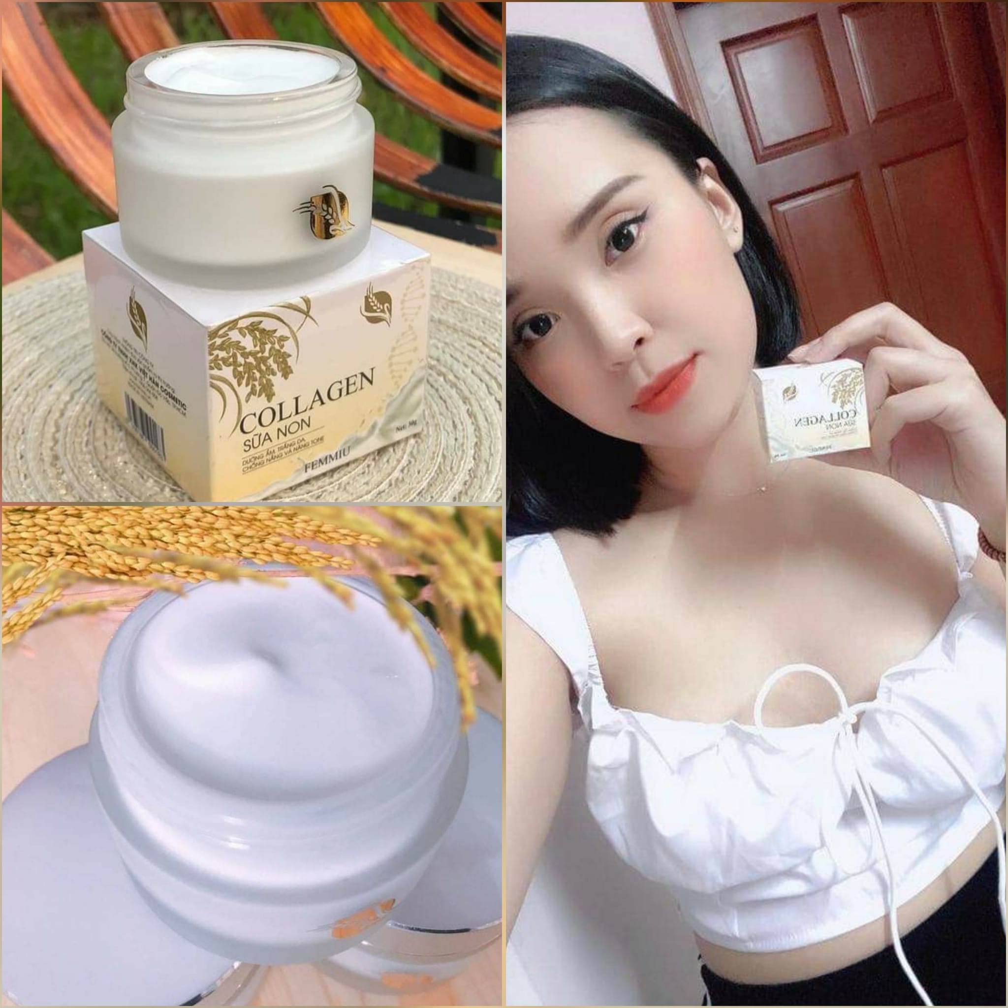 Kem Collagen Sữa Non Dưỡng Ẩm Trắng Da Mặt